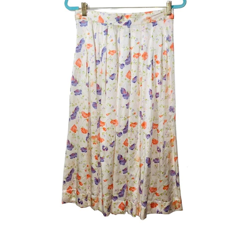 Vintage herman geist floral skirt sz 12 80's/90's - Picture 1 of 5